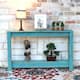 Rustic Reclaimed Wood Entryway Console Table - 46Lx8Wx28H - Blue