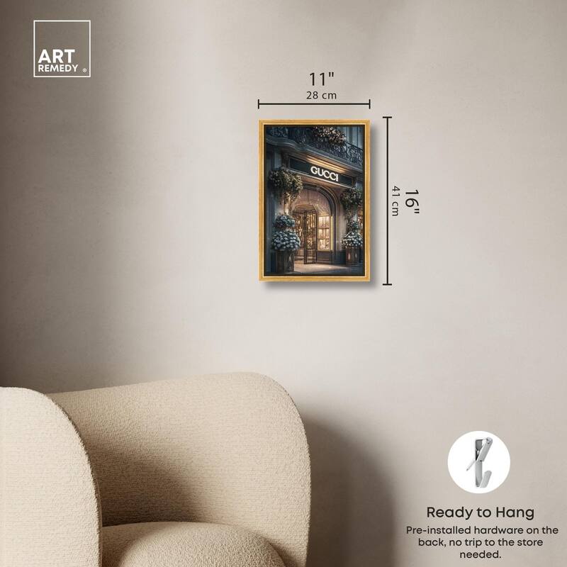 Illuminated Luxury Store Canvas by Art Remedy