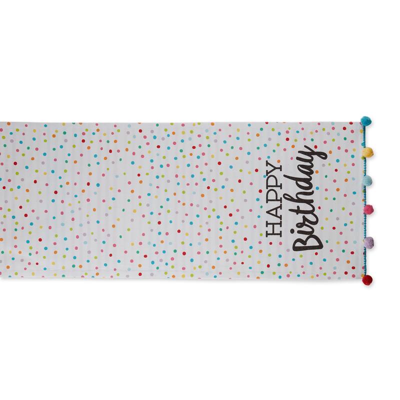 Happy Birthday Embellished Table Runner