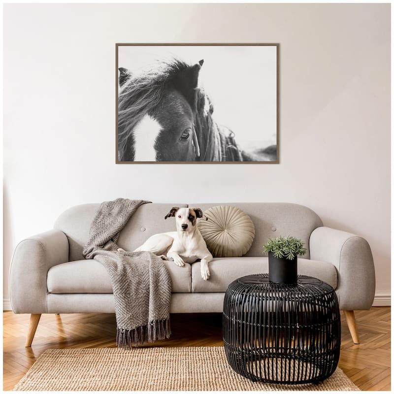 Kate and Laurel AA Noble by Alicia Abla Framed Canvas Wall Art Print