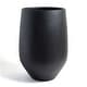 preview thumbnail 1 of 9, DreamPatio Garden Grove 1-Piece Fiberstone Planter H19"xD13" - DottedBlack