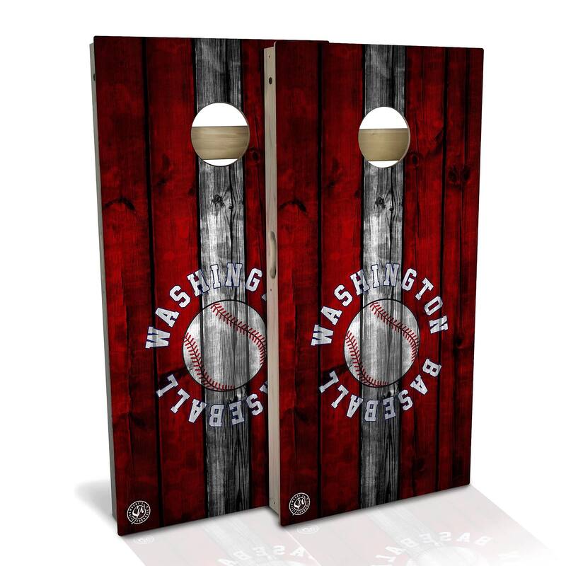 Washington Baseball Outdoor Cornhole Board Set - Backyard 2x4 - NO Accessories