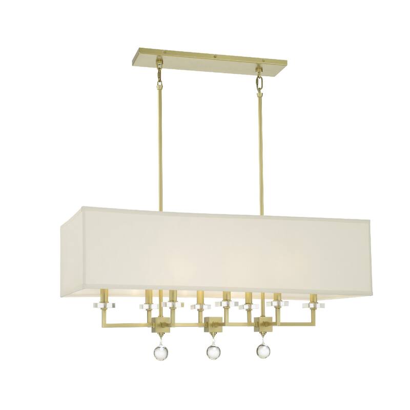 Crystorama Lighting Group Paxton 8 Light 17" Wide Linear Chandelier