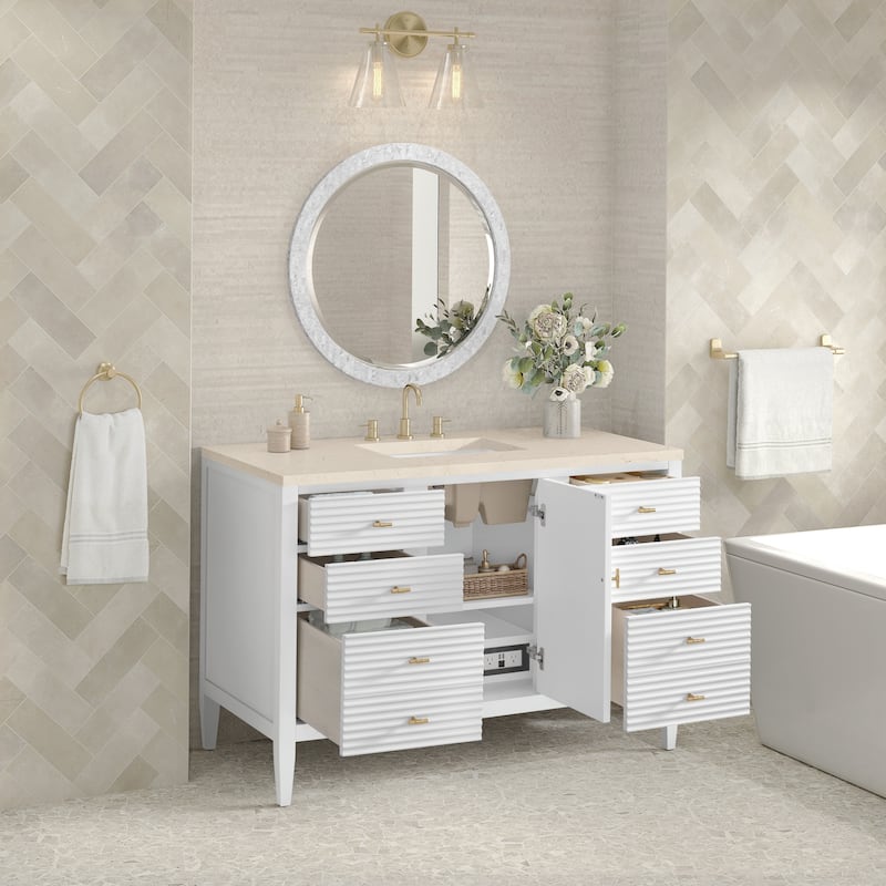 James Martin Vanities 485-V48-3EMR Myrrin 48" Single Basin Wood Vanity