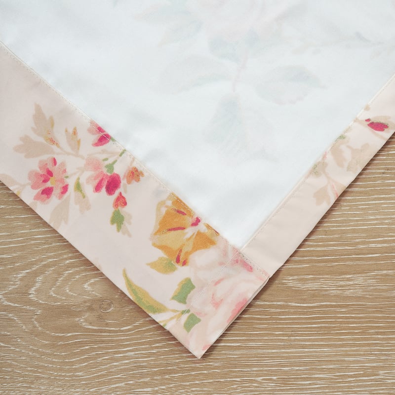 Greenland Home Fashions Grace Extra Wide Curtains - 84-inch Farmhouse Floral Curtain Panels (Set of 2)