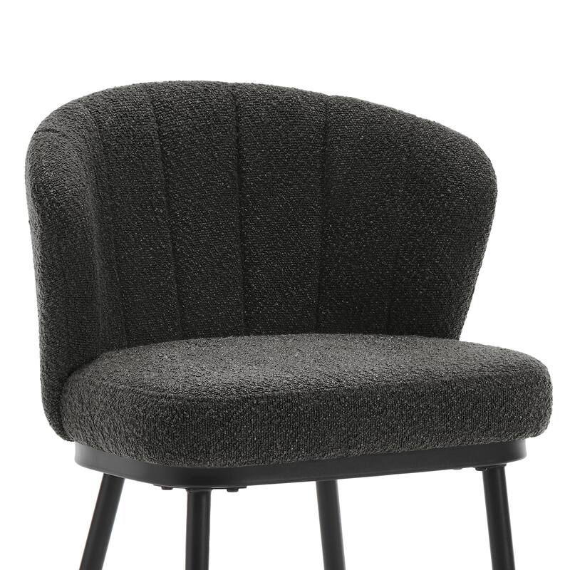 26" Boucle Fabric Counter Height Bar Stools, Set of 2/3/4 - 35.83"H x 22"W x 20.28"D