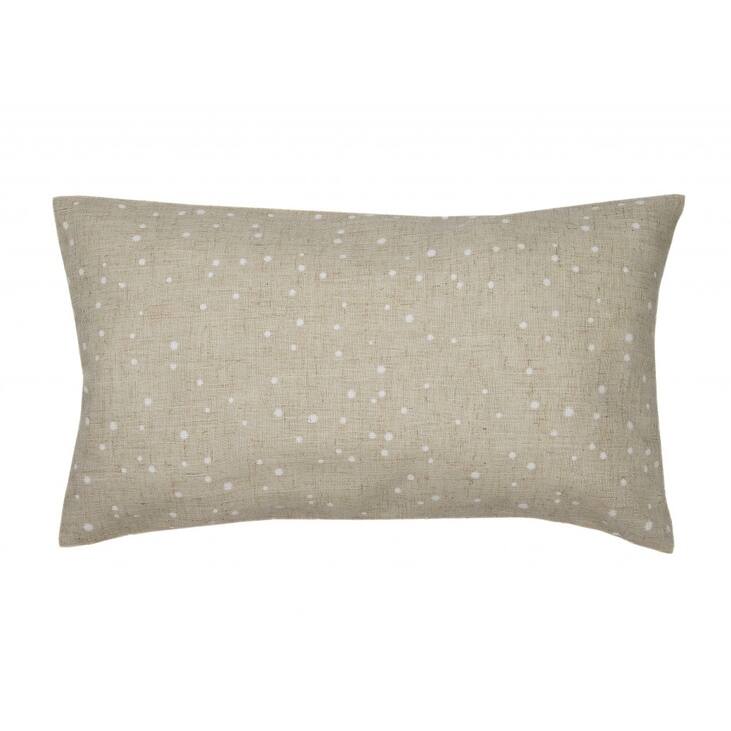 12" X 20" Beige and Orange Thanksgiving Linen Linen Blend Zippered Pillow With Embroidery