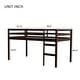 preview thumbnail 11 of 18, Solid Rubber Wooden Twin Loft Bed with Ladder and Strengthened Slats