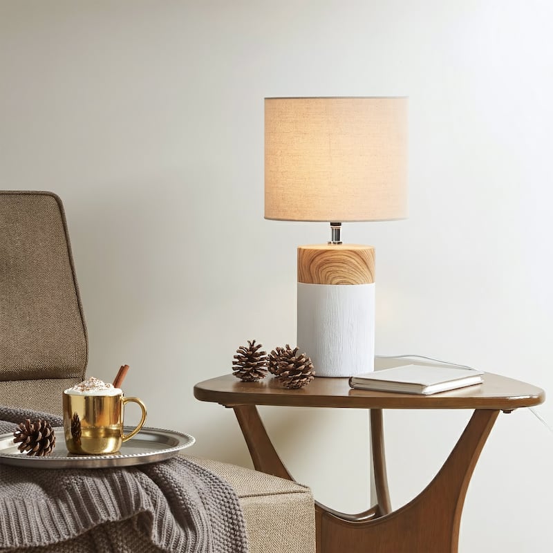 510 Design Nicolo Textured Ceramic Table Lamp - White
