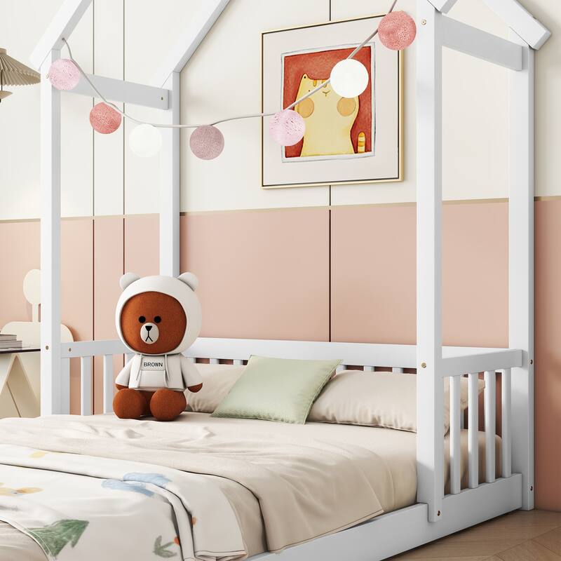WW Full Bed with Side Bookcase