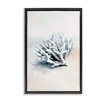 Stupell Simple Staghorn Coral Framed Floater Canvas Wall Art Design By Ramona Murdock