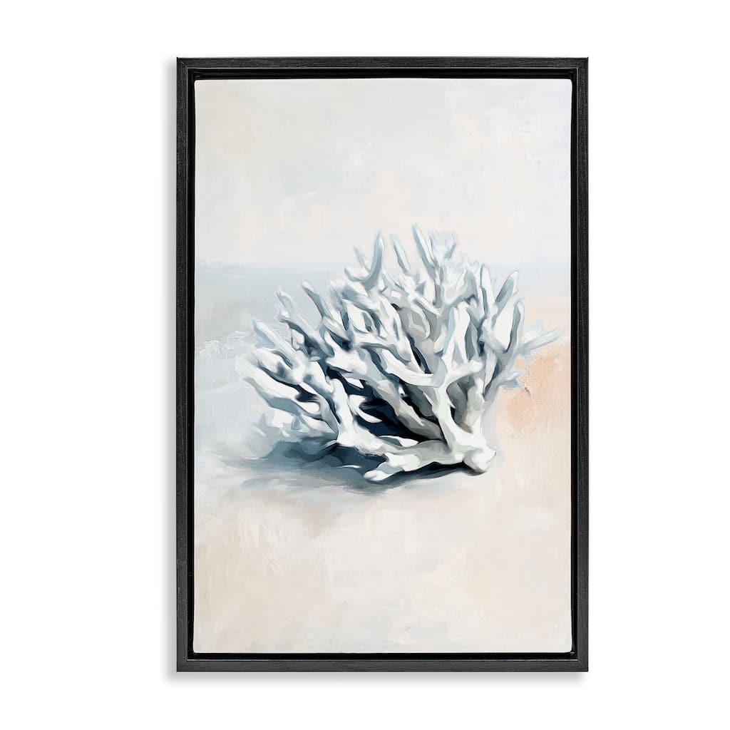 Stupell Simple Staghorn Coral Framed Floater Canvas Wall Art Design By Ramona Murdock