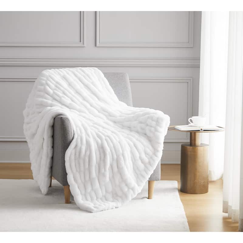 Nanshing Yoona Faux Fur Reversible Throw Blanket