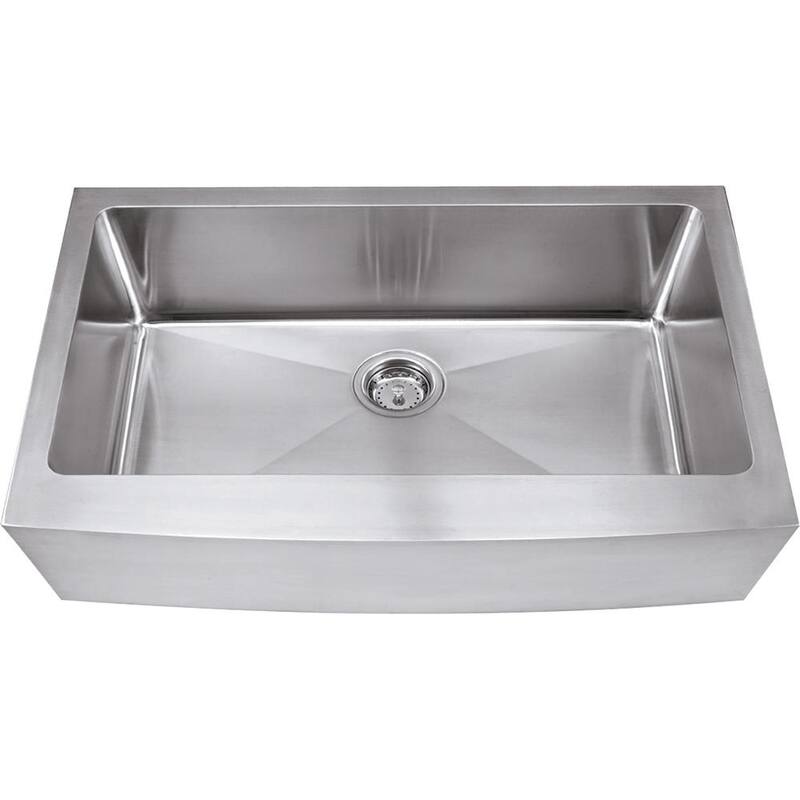 Hardware Resources 35-7/8" Farmhouse Single Basin Stainless Steel - Stainless Steel