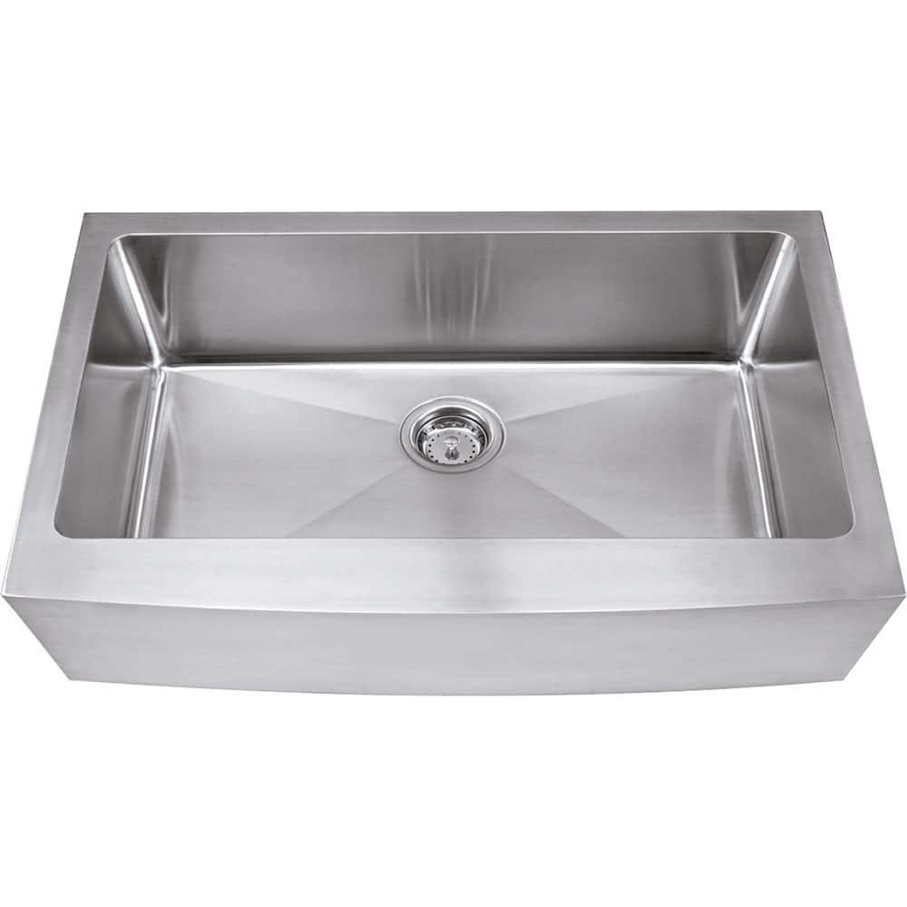 Hardware Resources 35-7/8" Farmhouse Single Basin Stainless Steel