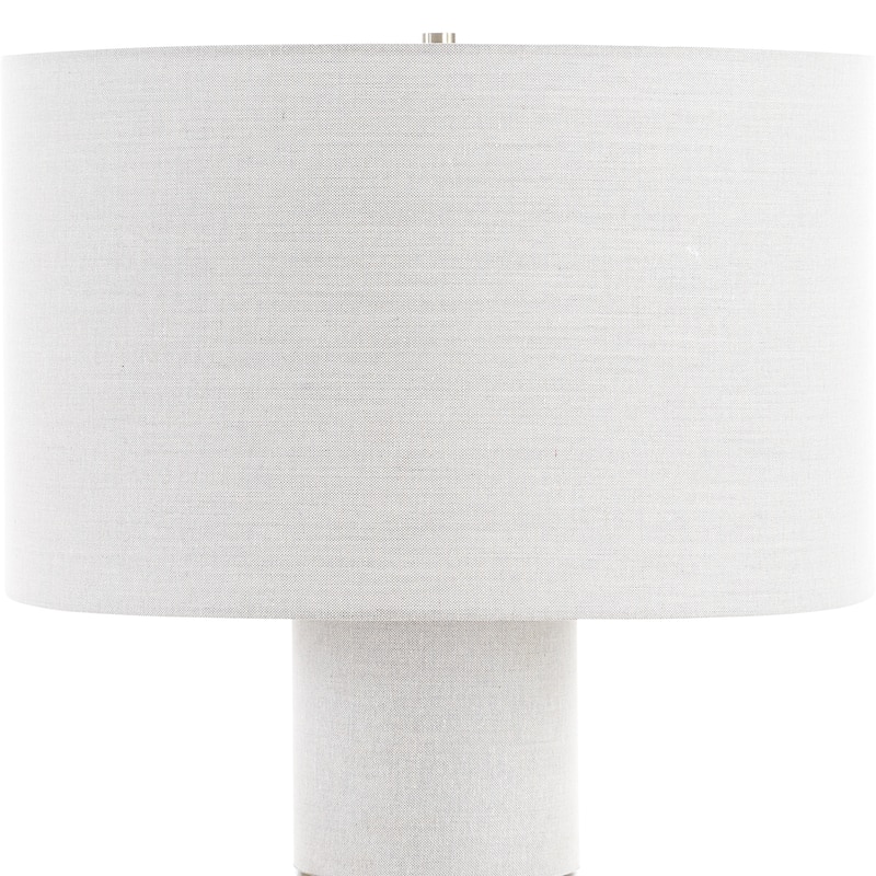 Crystal Table Lamp with Drum Shade - 29"