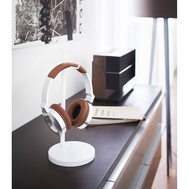 Yamazaki Home Headphone Stand, Steel - L 5.12 x W 5.12 x H 11.02 inches