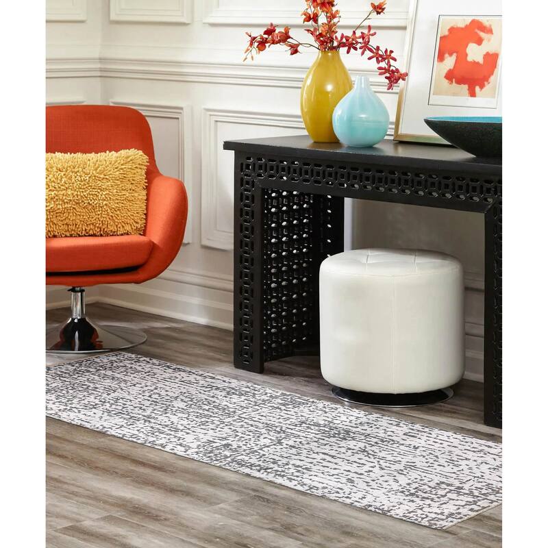 ECARPETGALLERY Hand-knotted Legacy Light Blue Silk, Wool Rug - 2'6 x 12'0