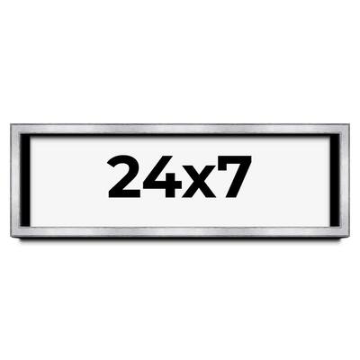 24x7 Shadow Box Frame Silver | 1.375 Inches Deep Real Wood