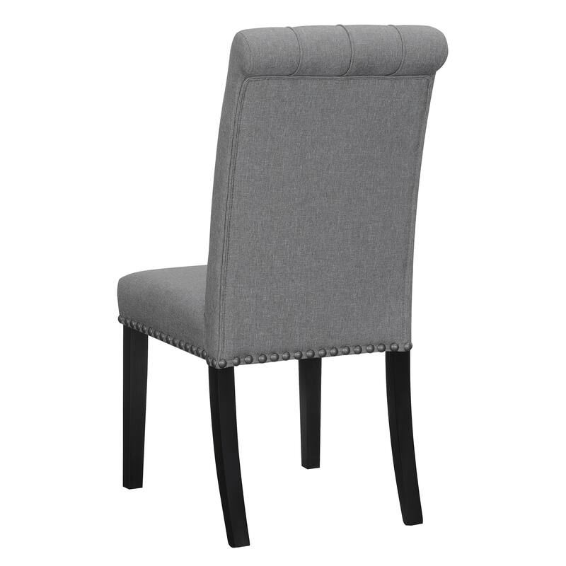 Nantucket Upholstered Tufted Side Chairs with Nailhead Trim (Set of 2)