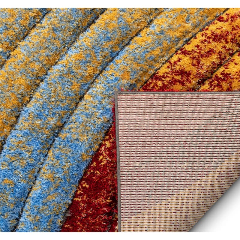 Well Woven San Francisco Mojave Geometric Shag Area Rug