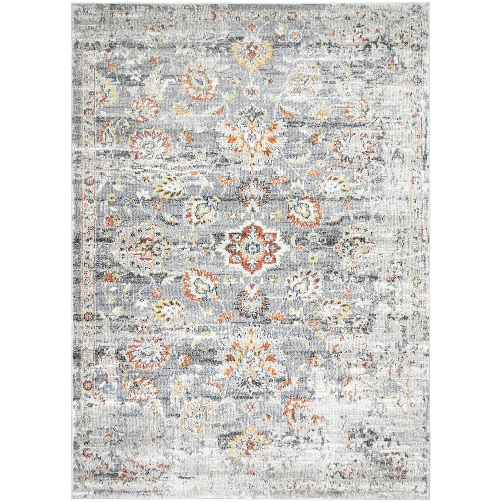 Barcelona Mateo Gray Traditional Oriental Area Rug