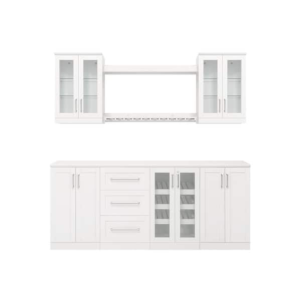 slide 2 of 19, NewAge Products Home Bar 9-Piece Cabinet Set White
