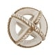preview thumbnail 9 of 12, Natural Wooden Rope Decorative Orb White - 6.5"