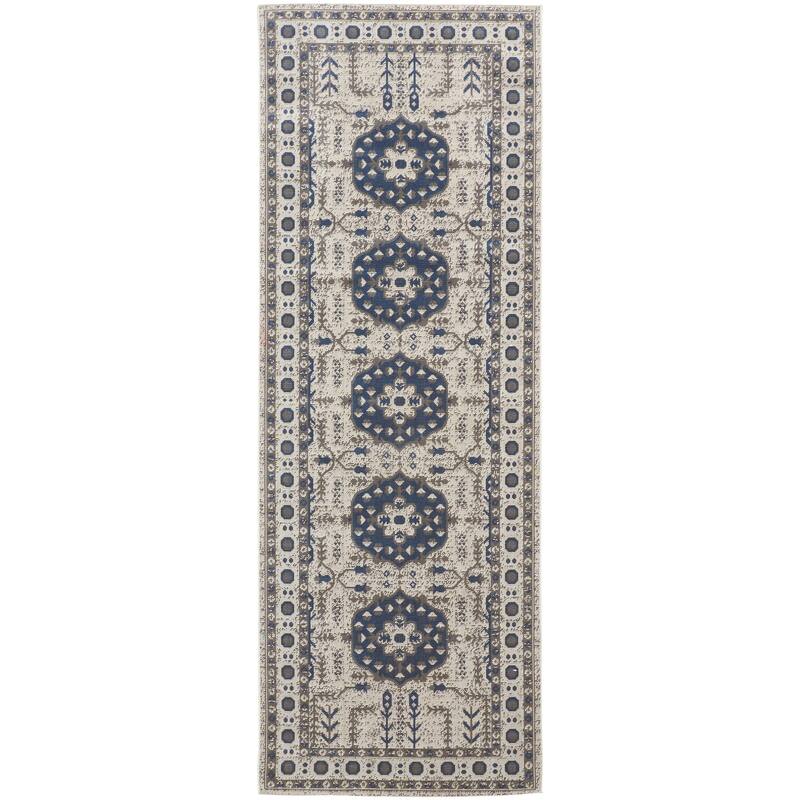 Hurst Medallion Vintage Style Transitional Kilim Area Rug