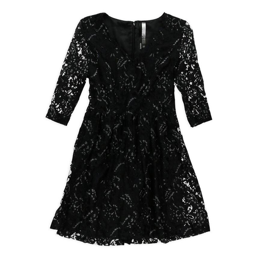 mesh lace up dress 1950s Strap Mesh Stars Lace-Up Dress