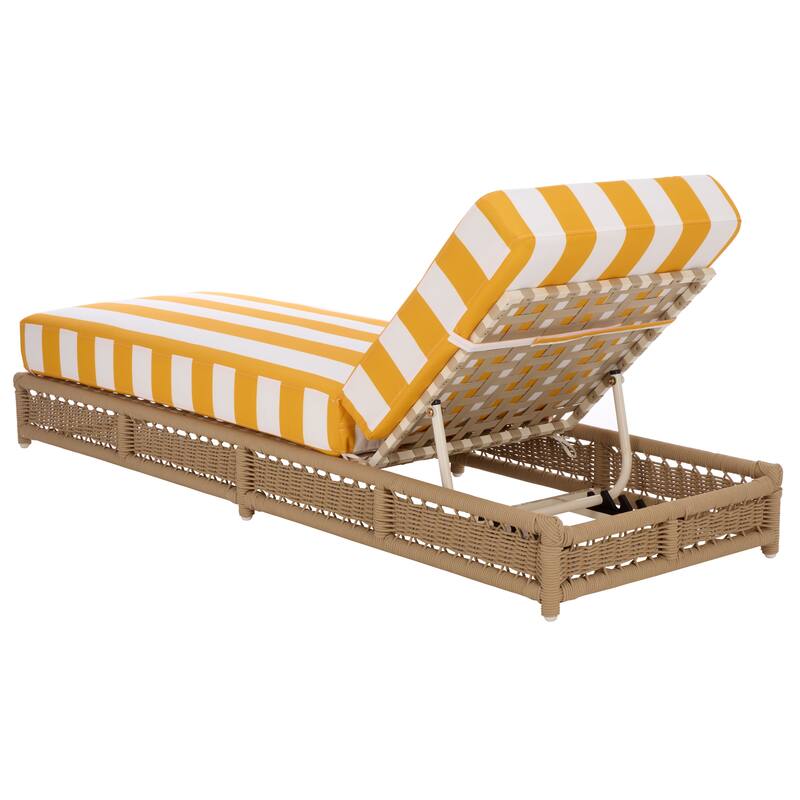 SAFAVIEH Outdoor Living Callan Lounger - 75"W x 26"D x 13"H