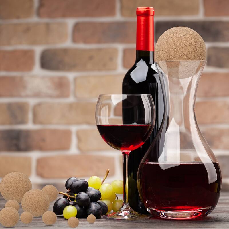 4 Pcs Wine Cork Ball, Wooden Cork Ball Stopper Cork Caps Stoppers