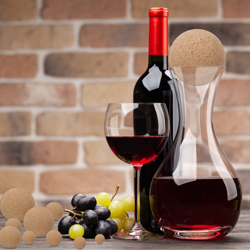 8 Pcs Wine Cork Ball, Wooden Cork Ball Stopper Cork Caps Stoppers