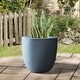 preview thumbnail 3 of 4, Durx-litecrete Lightweight Concrete Modern Seamless Round Cement Color Planter-Small - 10" W x 9" H