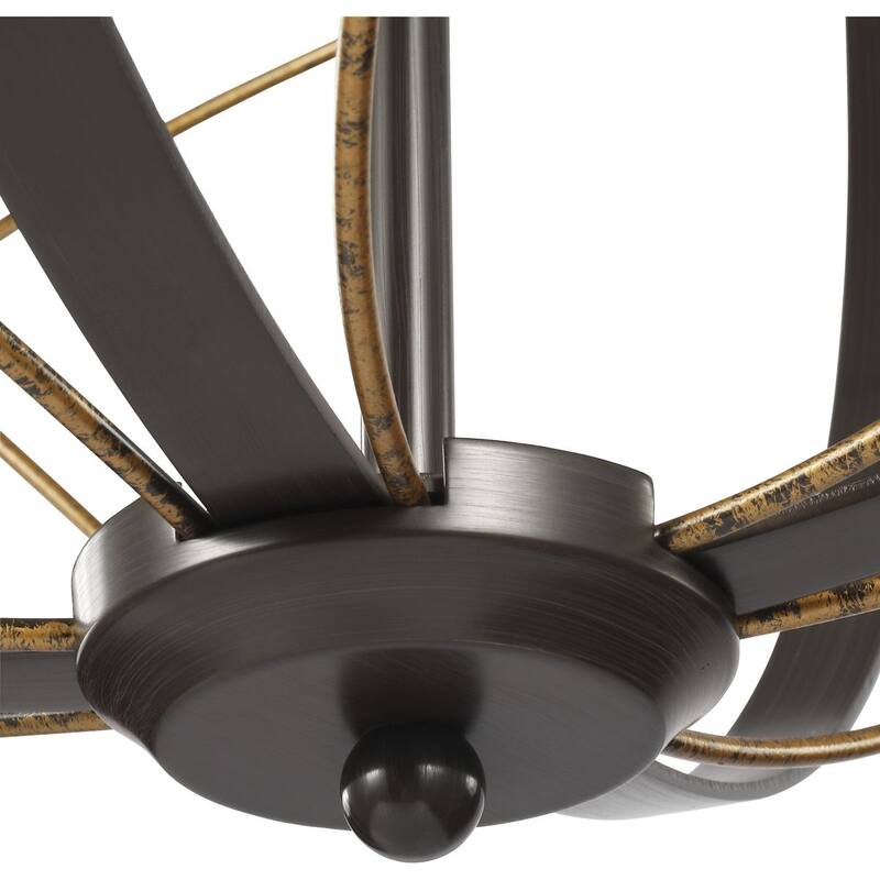 Brandywine Collection Five-Light Antique Bronze Farmhouse Pendant Light - 19.140" x 24.810" x 24.810"