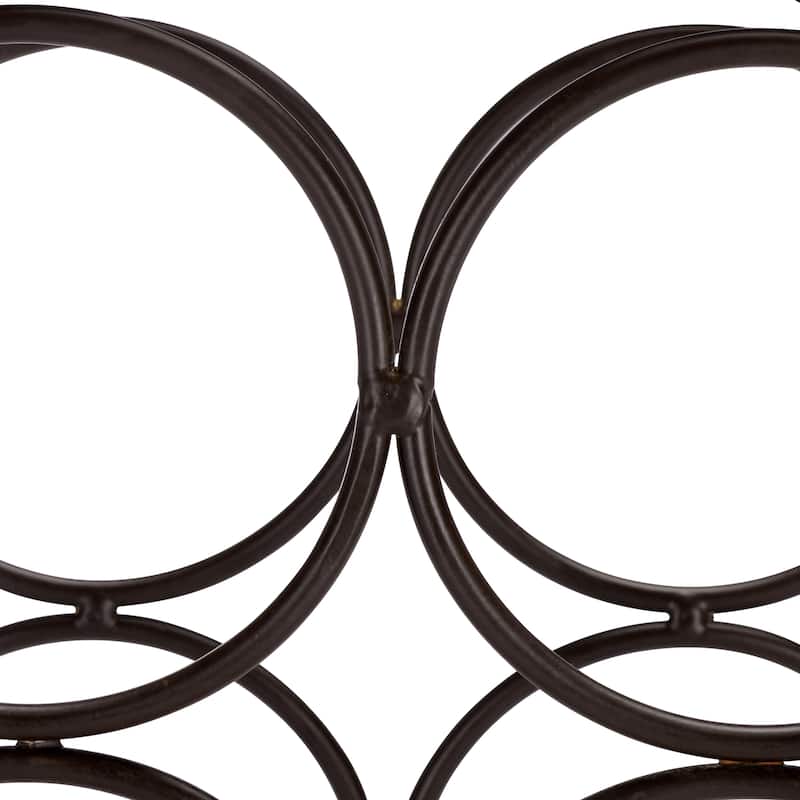 SAFAVIEH Outdoor Living Floyd 4 Wine Bottle Holder - 10"W x 6"D x 14"H