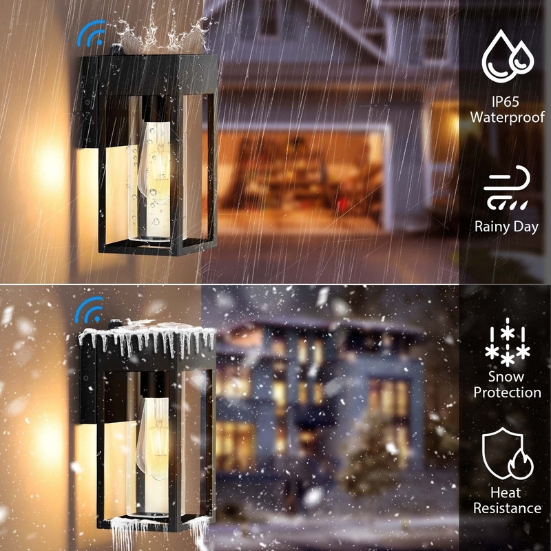Elegant Dusk-to-Dawn Outdoor Wall Lights with Light-Sensing Technology
