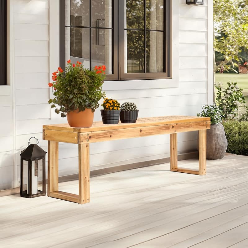Fir Wood Outdoor Bench