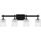 preview thumbnail 1 of 6, Brenthouse 4-Light Matte Black Bath Light