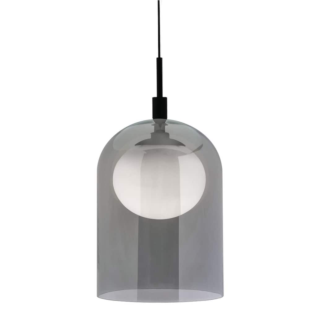 AFX KRNP08L30D1 Pendant 8" Wide LED Mini Pendant with Smoke Glass and