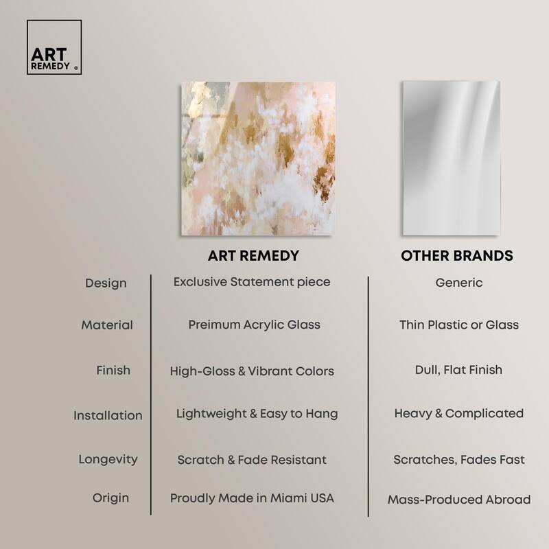 Golden Glimmer Gesture III Acrylic by Art Remedy, Ready to Hang