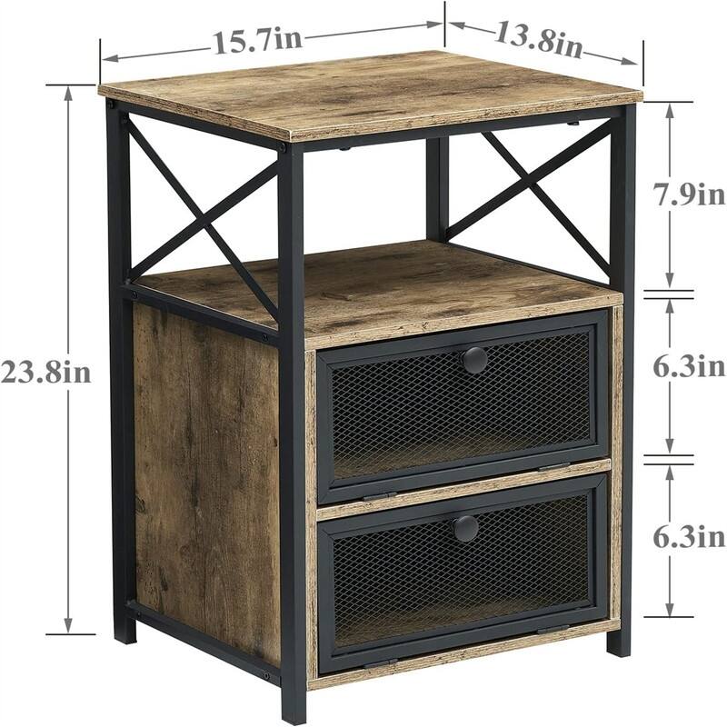 odern Night Stand with Storage Space