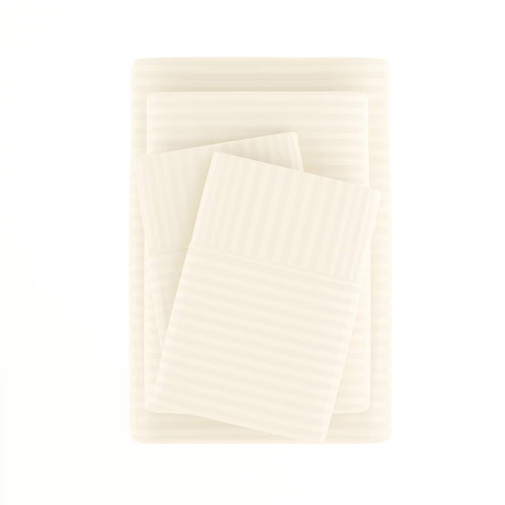 Becky Cameron Luxury Ultra Soft Striped Microfiber Bed Sheet Set