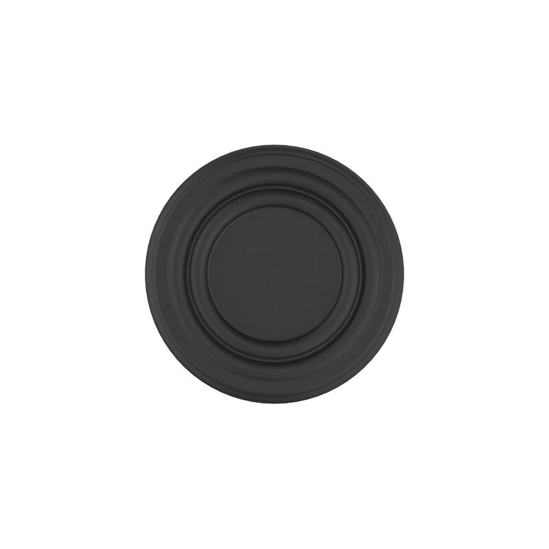 Ville 1-1/8 in (29 mm) Diameter Matte Black Cabinet Knob - 1.125