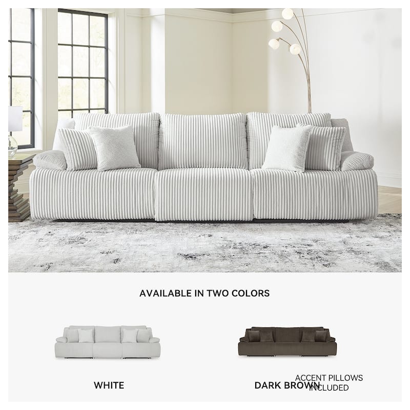 Signature Design by Ashley Top Tier 3-Piece Reclining Sectional Sofa - 128"W x 40"D x 41"H