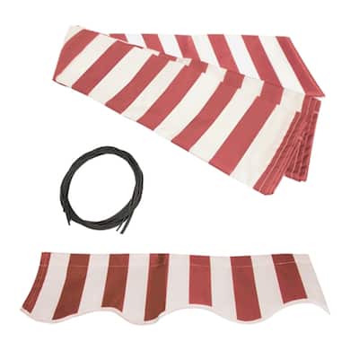 ALEKO Replacement Fabric for Patio Retractable 8 x 6.5 ft Awning Red White