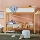 preview thumbnail 4 of 14, Walker Edison Twin over Twin Bunk Bed with Ladder Natural Pine