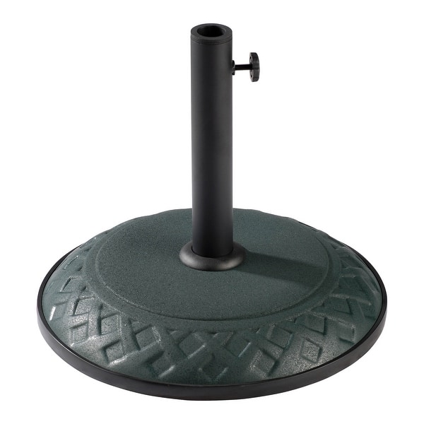 slide 2 of 2, Seville 33-pound Resin Compound Patio Umbrella Base Forest Green