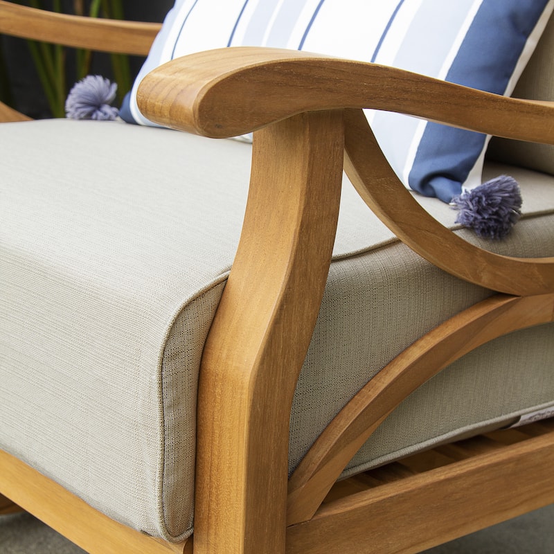 Cambridge Casual Lowell Teak Outdoor Rocking Chair with Cushion