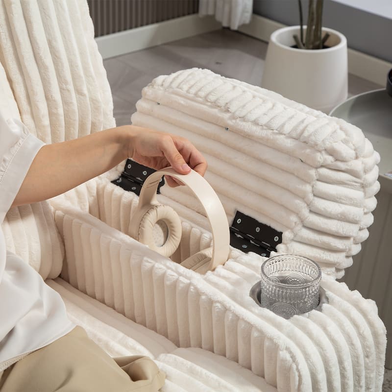 Oversized 270° Swivel Rocker Recliner Chair with Adjustable Headrest & Infinite Position